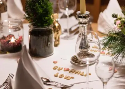Tischdeko Winterhochzeit