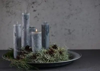 Adventskranz im Teller